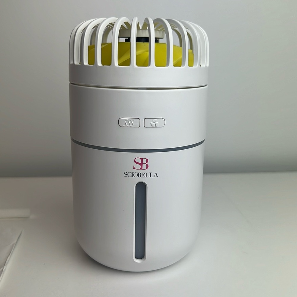 NIB Mini Portable Cool Mist Humidifier w/ Fan for Office, Desk, Hotel 400ML